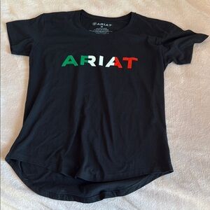 Ariat  Black Tee with Multicolor Logo M